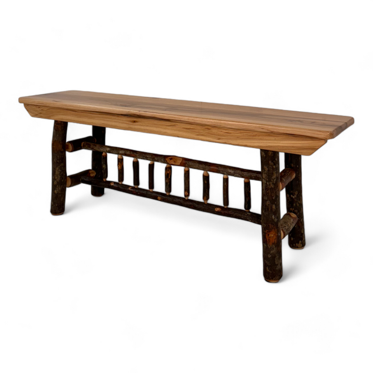 Hickory Farm Bench – Roughing It In Style